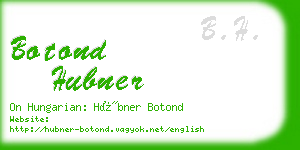 botond hubner business card